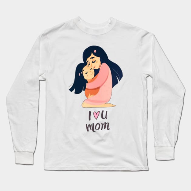 1 love mom Long Sleeve T-Shirt by ZIID ETERNITY